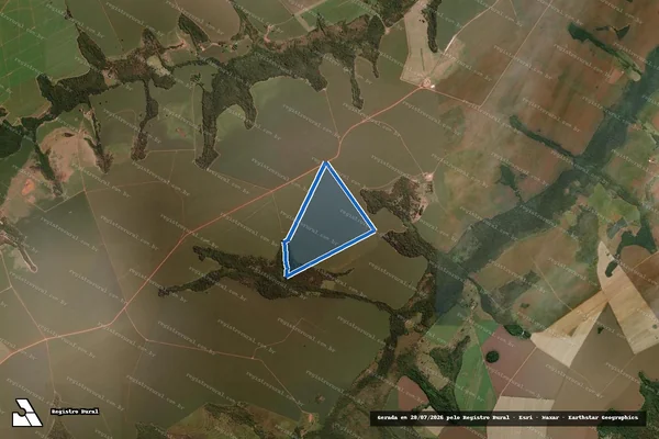 Imagem de satélite de FAZENDA BOA ESPERANÇA - PORTEIRAS e MONTIVIDIU - TIÚBA - 001 em Montividiu - GO