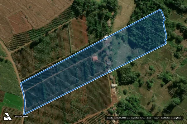 Imagem de satélite de CHÁCARA NOSSA SENHORA DAS GRAÇAS - LOTE nº 16-B - GLEBA JACUTINGA, DA FAZENDA UBÁ, DISTRITO DE JACUTINGA - 001 em Ivaiporã - PR