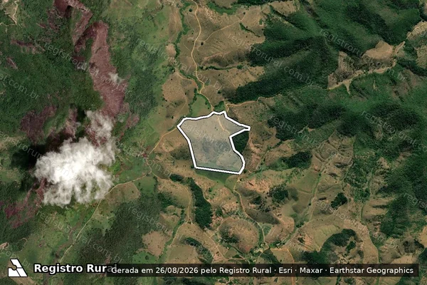 Imagem de satélite de SITIO MONTE AZUL - Parte 1 em Pocrane - MG