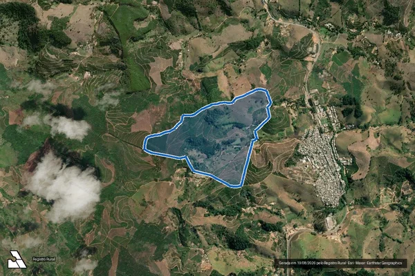 Imagem de satélite de FAZENDA CÓRREGO CAPARAÓ - Parte 1 em Santa Rita de Minas - MG