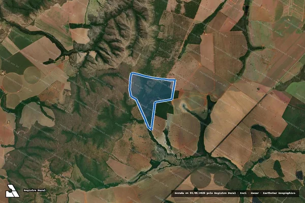 Imagem de satélite de Fazenda Santos Reis,Trairas,Chuva,Batalha - 001 em Guarda-Mor - MG