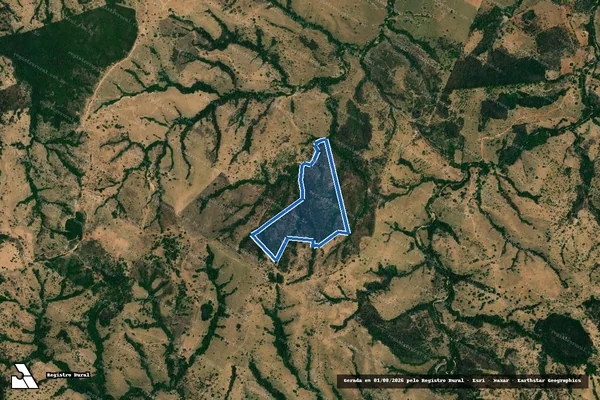 Imagem de satélite de FAZENDA FUNDÃO QUATRO BARREIROS - GLEBA ? 1A em Cascalho Rico - MG