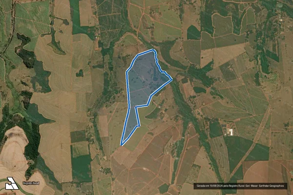 Imagem de satélite de Estancia São Pedro - Gleba 2 em Neves Paulista - SP