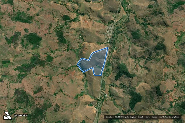 Imagem de satélite de Sítio Moinho de Vento - GLEBA A em Dom Cavati - MG
