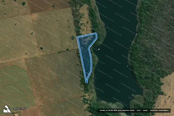 Imagem de satélite de FAZENDA FGJ E L - Matrícula nº 49416 em Indiaporã - SP