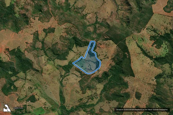 Imagem de satélite de FAZ. FURNAS DE SÃO DOMINGOS - FURNAS DO ESTREITO - Gleba 02 em Campina Verde - MG