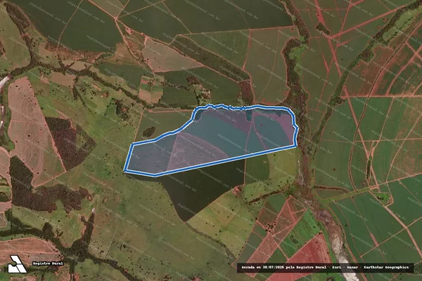 Imagem de satélite de Fazenda São Bento da Ressaca, lugar denominado Santa Adélia - Parcela 1 em Frutal - MG