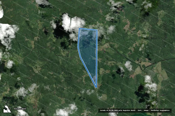 Imagem de satélite de FAZENDA BELO HORIZONTE I - Parte 1 em Arataca - BA