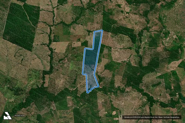 Imagem de satélite de FAZENDA BACURI - LOTE 01 - 001 em Riachinho - TO