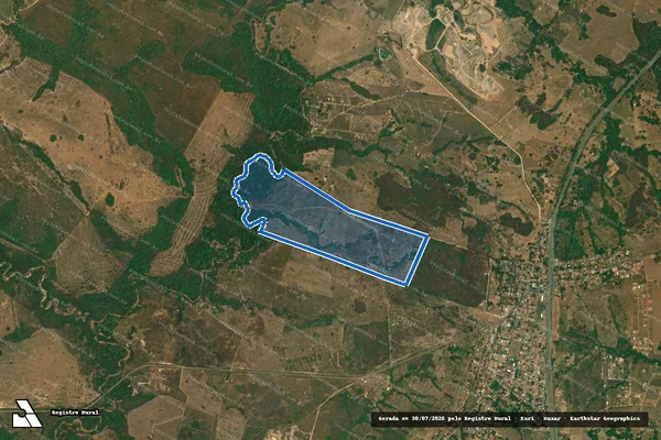 Imagem de satélite de FAZENDA DOURADOS - 001 em Professor Jamil - GO