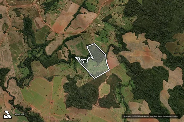 Imagem de satélite de FAZENDA FAUSTINOS - Parte 1 em Doverlândia - GO