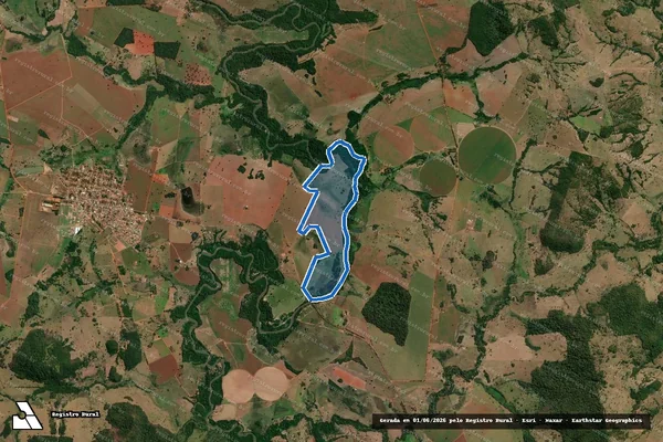Imagem de satélite de Fazenda Paraíso - PARCELA 01 em Edealina - GO
