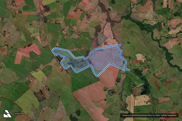 Imagem de satélite de GRANJA MORARI - Claudio-Isamara em São Borja - RS
