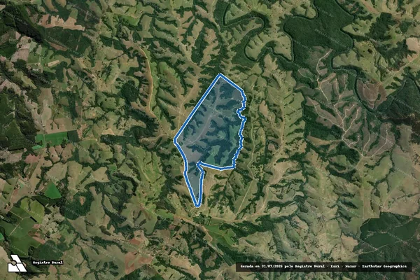 Imagem de satélite de Fazenda Espigão Bonito em Curiúva - PR