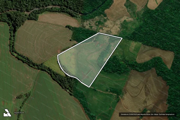 Imagem de satélite de LOTE RURAL Nº56 GLEBA 27-PO - LOTE RURAL Nº56 GLEBA 27-PO em Pranchita - PR