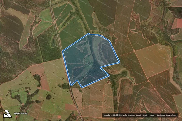 Imagem de satélite de FAZENDA CORUMBA - Parcela 1 em Prata - MG