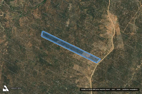 Imagem de satélite de PROJETO DE ASSENTAMENTO SANTA ROSA ? LOTE 12 - Parte 1 em Fernando Pedroza - RN