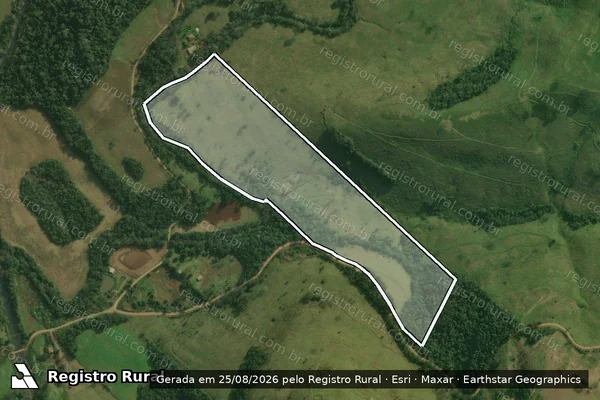 Imagem de satélite de Parte do Lote Rural nº 166 - Gleba 01 em Bandeirante - SC