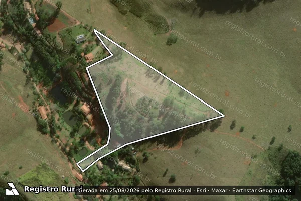 Imagem de satélite de UMA GLEBA DE TERRAS - ÁREA - 05 em São Luiz do Paraitinga - SP