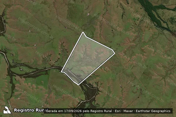 Imagem de satélite de Sem denominação em Sant'Ana do Livramento - RS