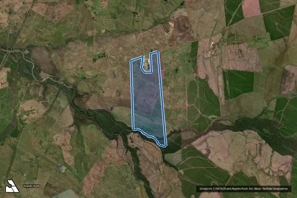 Imagem de satélite de Touro Passo - Almeida II - Parte 1 em Uruguaiana - RS