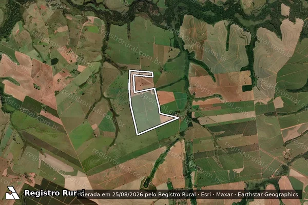 Imagem de satélite de Fazenda São José - Gleba B - Parcela 1 em Getulina - SP