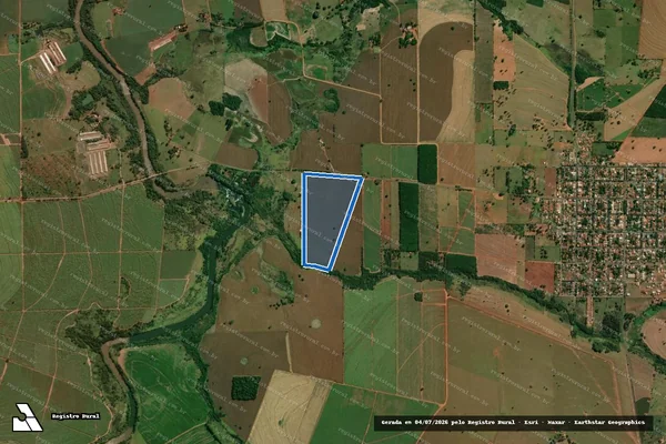 Imagem de satélite de Parte dos Lotes nºs 213 e 214 - PARTE 1 em Itaguajé - PR