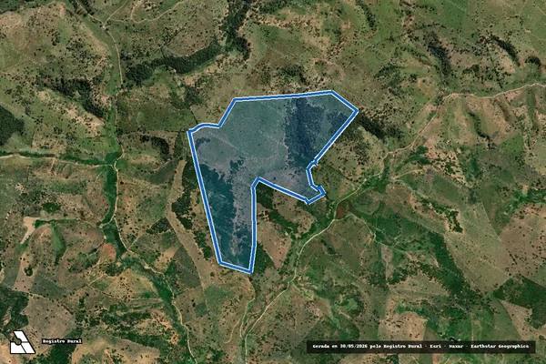 Imagem de satélite de Fazenda jacobina - Parte 1 em Bertópolis - MG