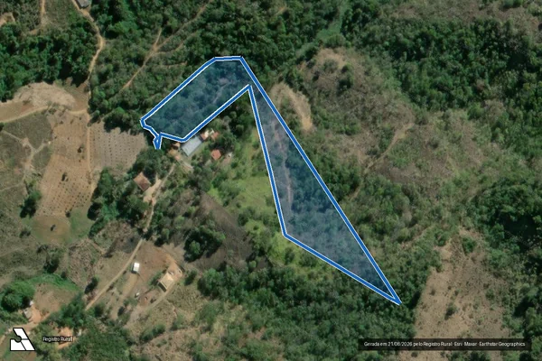 Imagem de satélite de FAZENDA BARRA DO PARAIZO - Parte 2 em Ubaporanga - MG