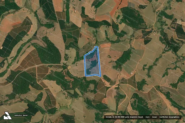 Imagem de satélite de Fazenda Cachoeirinha - Parcela 1 em Divisa Nova - MG