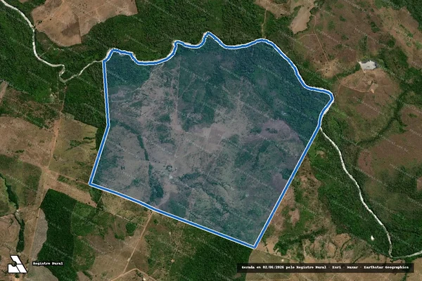 Imagem de satélite de FAZENDA MATA VELHA - 001 em Floresta do Araguaia - PA