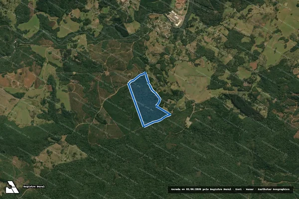 Imagem de satélite de Fazenda Campo De Baixo e Força e Luz - Fazenda Campo De Baixo e Força e Luz em Campos Novos - SC