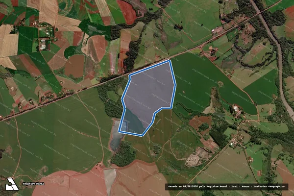 Imagem de satélite de Fazenda do Pessegueiro - Gleba 01 em Bossoroca - RS