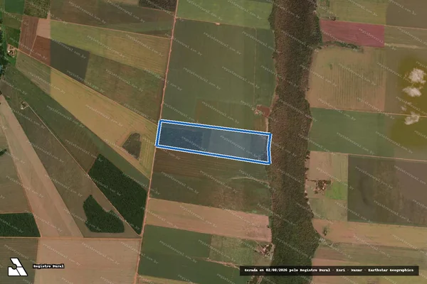 Imagem de satélite de LOTE 123 ? P.A PINGOS D AGUA - Parte 1 em Querência - MT