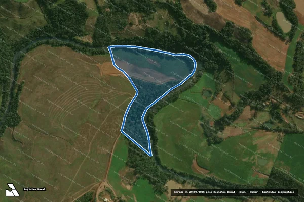 Imagem de satélite de Parte do Lote Rural nº 175 - Parcela 1 em Guaraciaba - SC