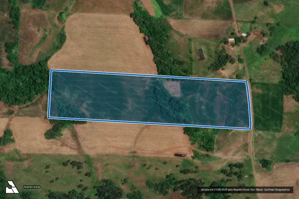 Imagem de satélite de FRAÇÃO DO LOTE RURAL Nº 68 - Parte 1 em Porto Lucena - RS