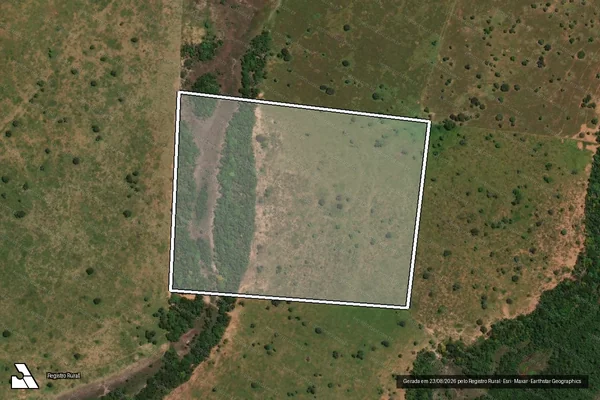 Imagem de satélite de Sítio Campo Limpo - Matrícula 5437 em Inocência - MS