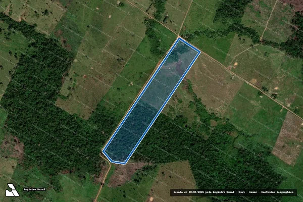 Imagem de satélite de P.A. PORTO ALONSO - Lote 137 - Parte 1 em Boca do Acre - AM