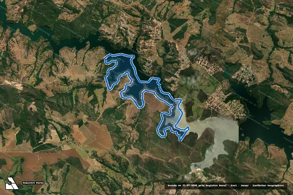 Imagem de satélite de Fazenda Moco e Soares e Porto de Corumbá - 001 em Abadiânia - GO