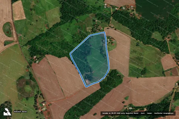 Imagem de satélite de Lote 50 da Gleba 45-DV - Lote 50D da Gleba 45-DV em Cruzeiro do Iguaçu - PR