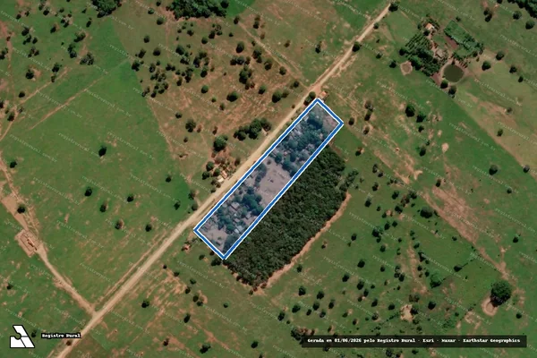 Imagem de satélite de CHACARA SÃO MATEUS- GLEBA B - Chacara Sao Mateus - Gleba B-Area 9 em Rio Verde de Mato Grosso - MS