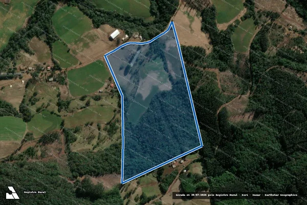 Imagem de satélite de FAZENDA SÃO JORGE - FAZENDA SÃO JORGE - GLEBA A em Ponte Serrada - SC