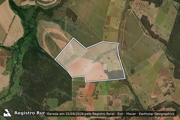 Imagem de satélite de FAZENDA SAO BENEDITO - GLEBA A em Promissão - SP