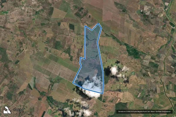 Imagem de satélite de FAZENDA PLANALTINHO JUNCO - Gleba 02 em Igreja Nova - AL