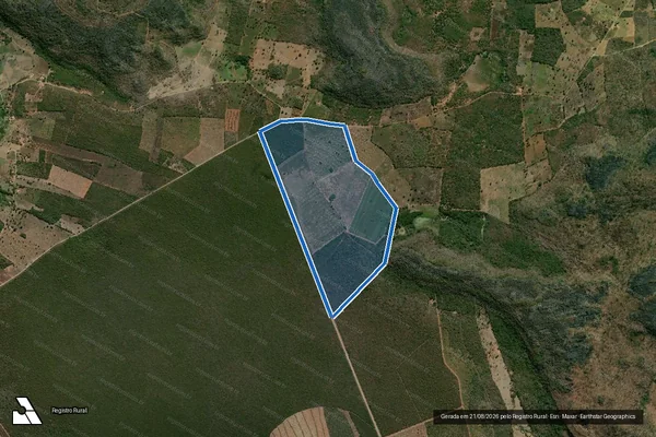 Imagem de satélite de Fazenda Riacho do Barbosa - Parte 1 em Santa Maria da Vitória - BA
