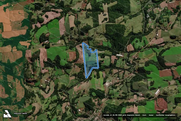 Imagem de satélite de Parte do Lote Rural n°105 da Gleba n°04 ? Imóvel Chopinzinho - Parte 1 em Sulina - PR