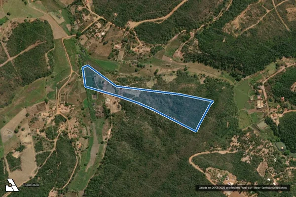 Imagem de satélite de FAZENDA AREIÃO - Parte 1 em Rio Pardo de Minas - MG