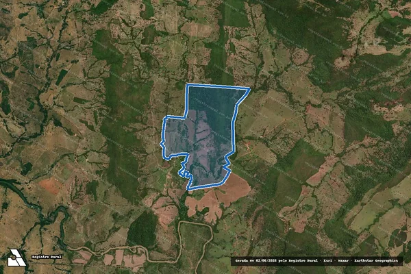 Imagem de satélite de FAZENDA PALMITO - Gleba 1 em Córrego do Ouro - GO