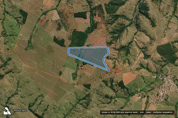 Imagem de satélite de Fazenda Confins, Lugar Denominado   Barro Preto   - Parte 1 em Douradoquara - MG