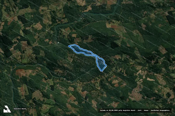 Imagem de satélite de Faxinal Dos Silvérios - Fração ?B? em Cruz Machado - PR